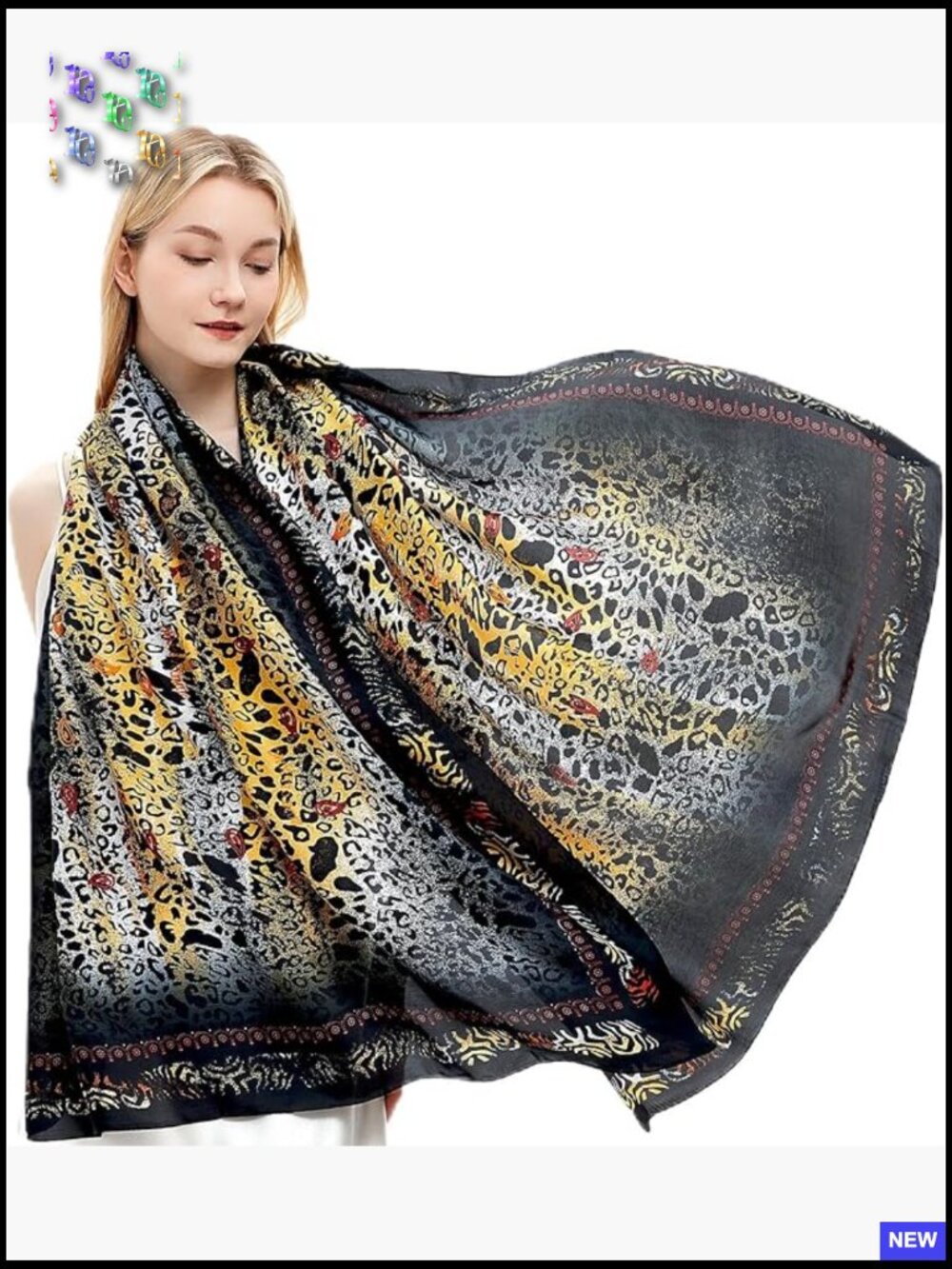 Long Silk Satin Scarf Oversized Shawl Wrap Elegant Lightweight Fashion Accessory